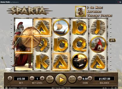 Sparta slot machine features