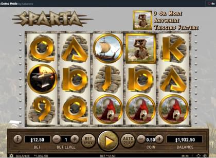 Online slot machine Sparta - bet range